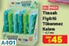 GLOBOX TİMSAH FİGÜRLÜ TÜKENMEZ KALEM 0.7 MM